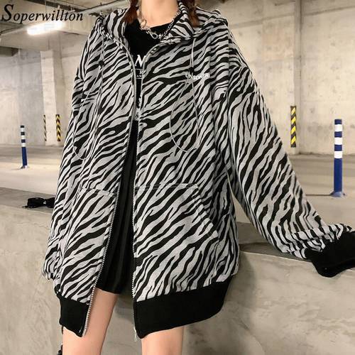Leopard Print Jacket Women 2022 Spring Autumn Thin Coat Hooded Retro Oversize Street Wear Hip Hop Outwear Fashion Harajuku Black