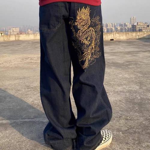 BiggOrange Pockets embroidery Baggy Jeans Fashion Streetwear Women Denim Trouser Loose Cargo Pants Korean Jeans Harajuku 2021