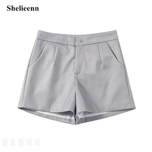 Office High Waist Shorts Women Summer Elegant A-Line Shorts Wide Leg Summer 2021 Korean Style Shorts Feminino