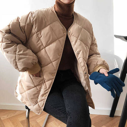 Women Parkas Casual Coat Female Cotton-Padded Quilted Parka Jacket Down Cotton Padded Winter Coat Outwear 2021 Autumn Outwear