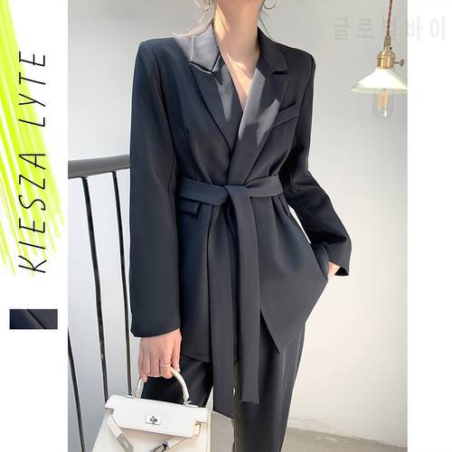 Senior Grey Pants Suits Women 2022 Autumn Leisure Brand Fashion Casual Two Piece Sets OL Wear