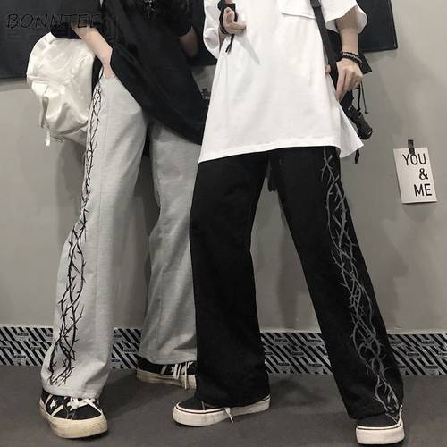 Women Casual Pants Printed Full Length Harajuku Designer Cool Girl High Street Loose Soft Ins Stylish Female Spring Hot Selling