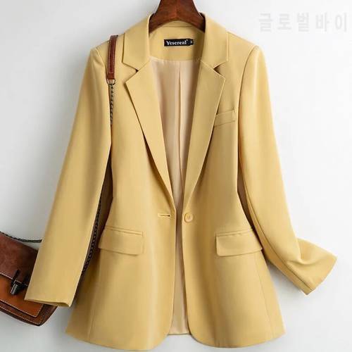 Black small suit 2021 women&39s jacket Korean style loose large size new suit trend suit women ladies tops Blazers Casual