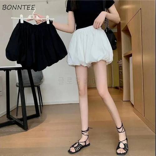 Shorts Women Solid Casual High Waist Simple Daily Female Clothing Trendy Chic Korean Style College Loose Basic Classic Vintage