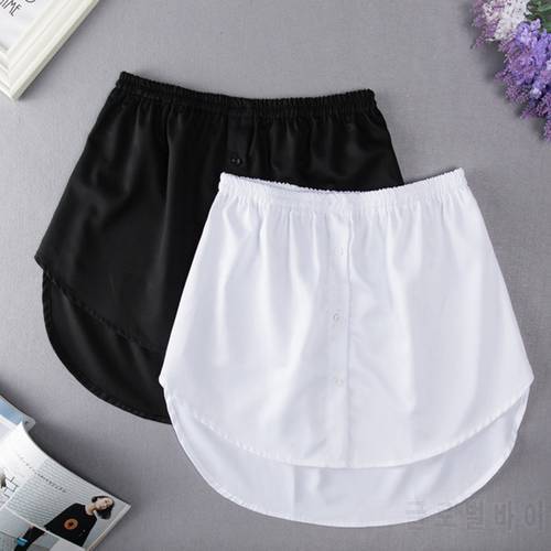 Women Detachable Underskirt Cotton Fake Shirt Tail Blouse Hem Skirt Sweater Extender Skirt DIY Women Garments Accessories