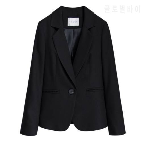 Office Lady Suit Jacket Black Blazer Womens Coat Autumn Winter Formal Work Suit Pocket Classic Slim Casual Long Blazer Dress