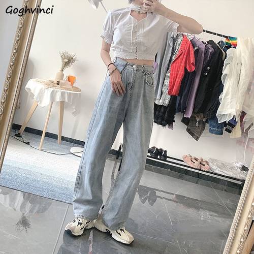 Jeans Women Hot Sale XS 5XL Harajuku Office Lady Vintage Baggy Casual Simple Students Korean Style Fashion Button Ins New Chic