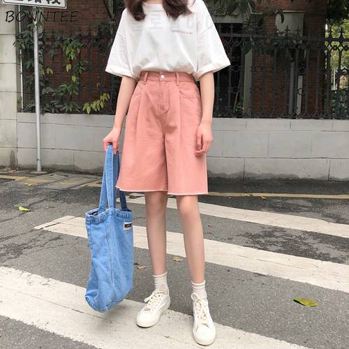 Shorts Women Korean Style Trendy Simple Kawaii High Quality Harajuku Ulzzang Soft Womens Trousers Chic Streetwear Ccasual Loose