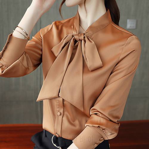 Blouse Women Blusas Mujer De Moda 2022 Long Sleeve Chiffon Blouse Shirt Women Shirts Tops V-neck Office Blouse For Women B829