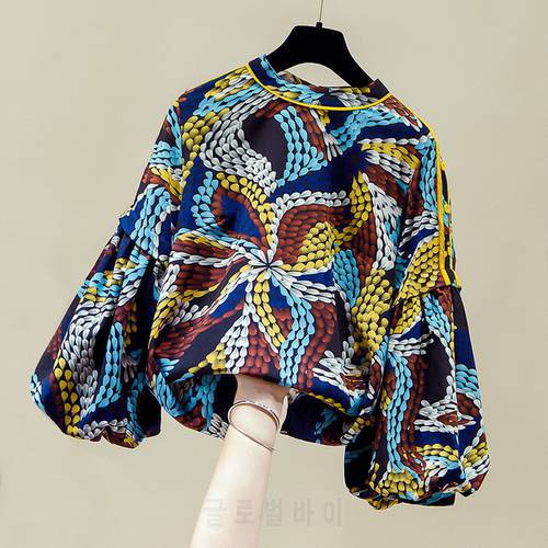 Blusa Lantern Long Sleeve Blouse Women Blusas Mujer De Moda 2022 Print Chiffon Blouse Shirt Tops Womens Tops And Blouses D770