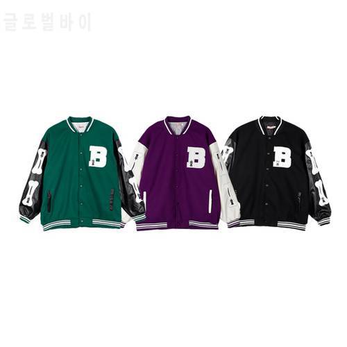 Harajuku Bomber Jackets Women Coat Men&39s Couple Baseball Jacket 2021 Autumn Unisex Boyfriend Style Varsity Hiphop Streetwear