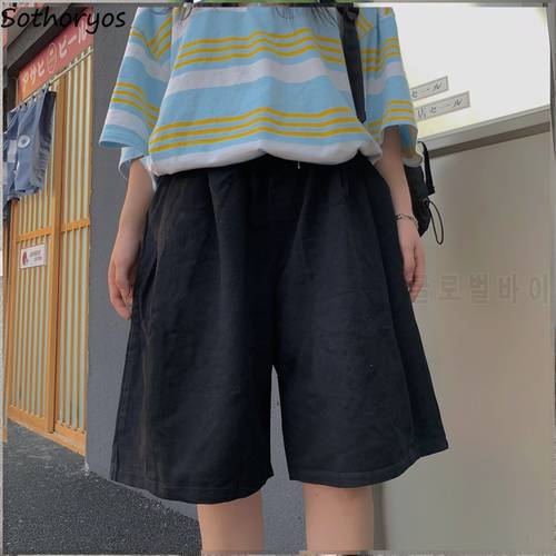 Vintage Cargo Sweat Shorts Women Popular S-4XL Wide Leg Simple Solid Design Baggy Korean Style Harajuku Trendy Soft Casual