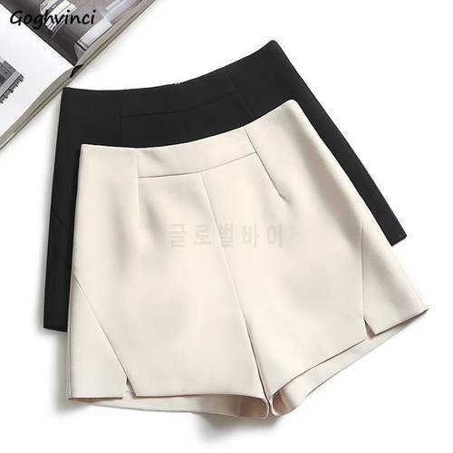 Popular S-5XL Solid Women Shorts High Waits Zipper Fly All-match Outwear Sexy Female Leisure Bottom Korean Style Young Lady Chic