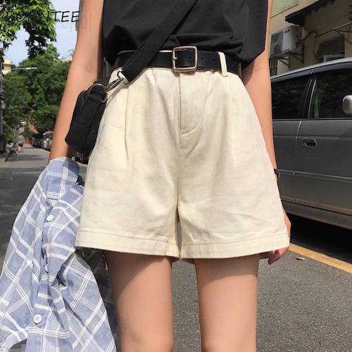 Shorts Women Trendy New 2020 Students All-match Simple Leisure High Waist High-quality Daily Elegant Lovely Womens Female Pocket