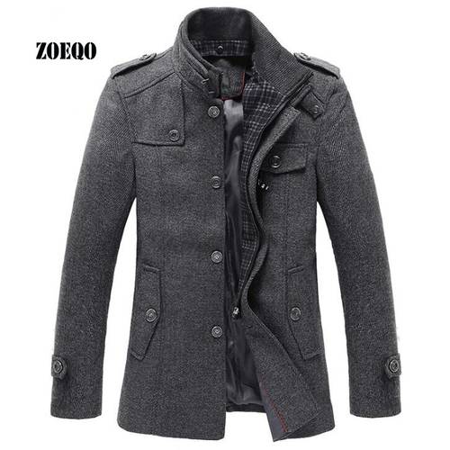 New Style Autumn and Winter Jackets Men Wools Jacket Men&39s Slim Fit Thickening Winter Blazers Coat Men Short Trench Jacket Male
