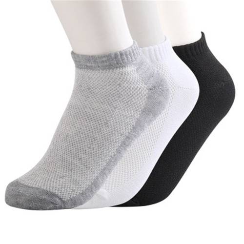 10 Pcs=5 Pairs Man Socks Invisible Ankle Boys Breathable Thin Boat Socks Black/White/Gray Colorful Comfortable Soft Summer Socks