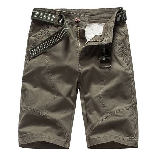 Summer Mens Cargo Shorts 2022 Brand Green Army Military Tactical Shorts Men Cotton Loose Work Casual Short Pants No Belt