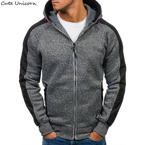 Mens jackets and coats zipper Hoodies Long Sleeve Coat Sportswear Hoody Tracksuit Hooded Sweatshirt casual jacket