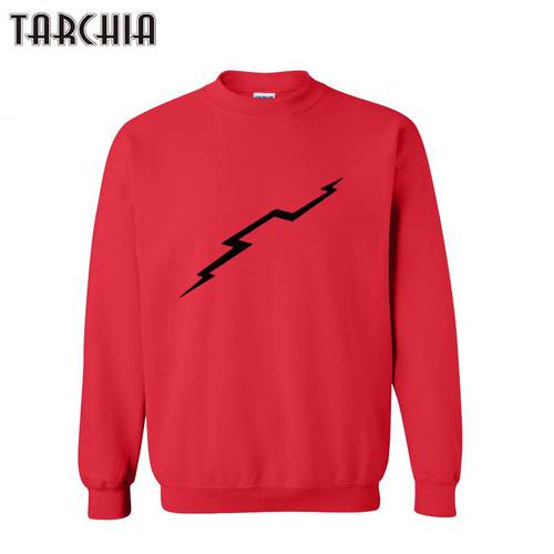 TARCHIA Autumn Winter Mens Sweatshirt Lighthing Print Casual Stylish Sweat Shirts Hip Hop Pullovers Hoodies Sportswear Tops