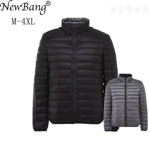 NewBang Brand Men&39s Down Jacket Ultra Light Down Jacket Men Autumn Winter Double Side Feather Reversible Lightweight Warm Parka