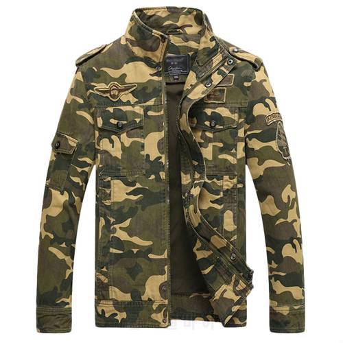 Jacket Men Camouflage Outerwear Tactical Coats Men&39s Stand Collar Bomber Jackets Plus Size 4XL Fashion Camo Military Clothes