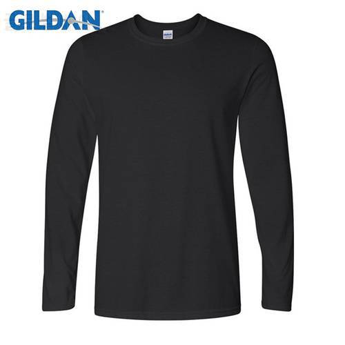 Big Size Cotton T Shirt Spring/Autumn Fashion Mens T-Shirt Homme Men&39s Long Sleeved O-Neck Solid Color Casual T-Shirts Tops Tees