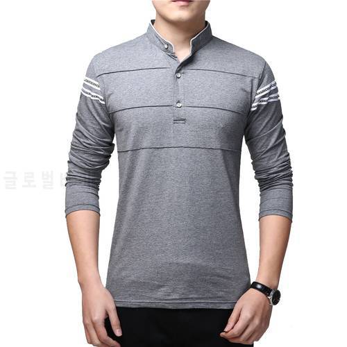 TFETTERS Fashion Design T Shirt Men Long Sleeve Plus Size Stripe T-Shirt Spring New Slim Fit Cotton Men Clothes