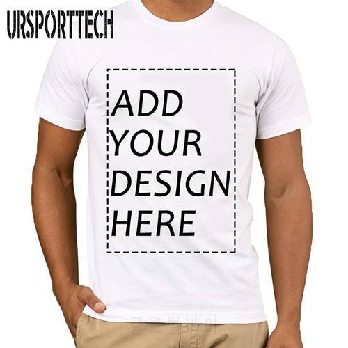 URSPORTTECH Customized Men&39s T Shirt Print Your Own Design High Quality Breathable Cotton T-Shirt Send Out In 3 Days White Color