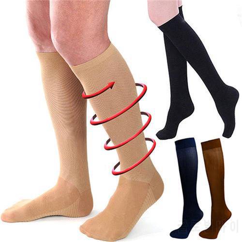 1 pair Antifatigue Unisex Compression Socks Flight Travel Anti-Fatigue Knee High Stockings Anti Fatigue Magic sock