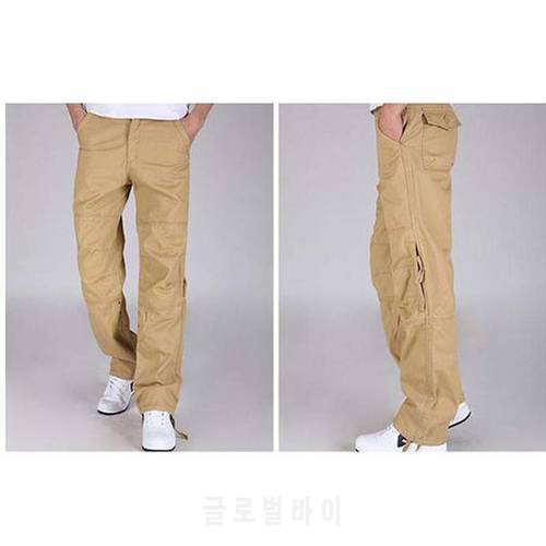 Autumn Cotton CARGO PANTS Men&39s Fashion Casual Pants Tide Loose Zipper Trousers Man Bottoms Pantalons Hosen 32 34 36 38