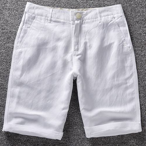 Mens linen shorts men summer cotton beach short men brand 2016 new wild leisure loose solid Cargo shorts men short mens casual