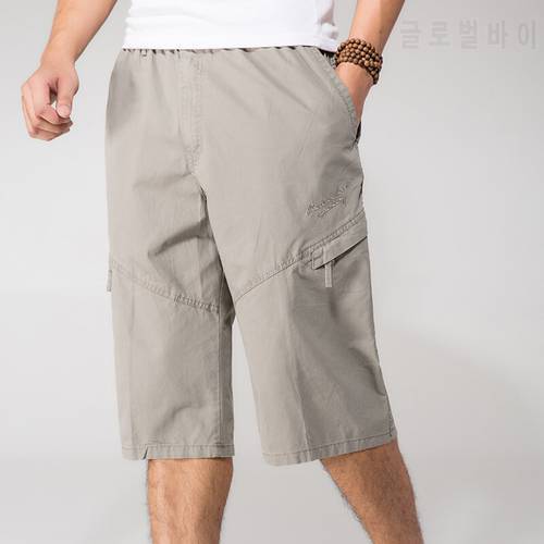 Men Casual Baggy Cargo Shorts Large Big Plus Size Bermuda Hot 4XL 5XL 6XL 2022 Male Summer Clothing Military Loose Cotton Black