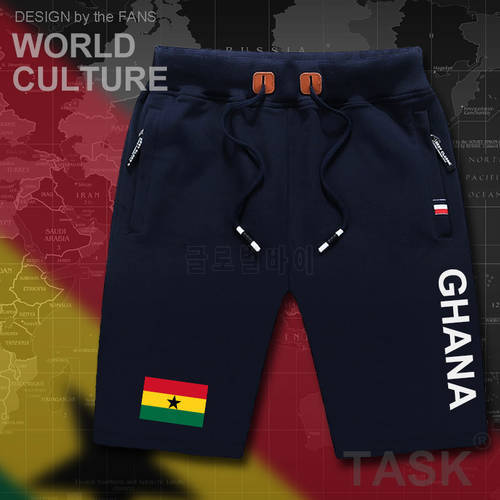 Republic of Ghana Ghanaian mens shorts beach man men&39s board shorts flag workout zipper pocket sweat bodybuilding 2017 GHA GH