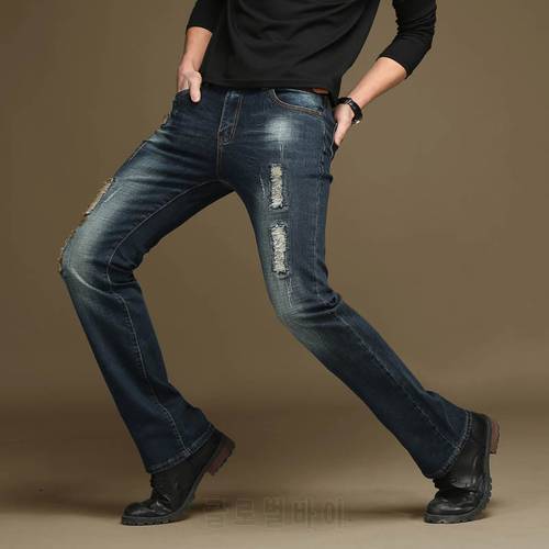 ICPANS Mens Flared Jeans Pants Japan fashion work Flare Bootcut Jeans for Men bell bottom jeans skinny fit Denim Jeans Men 2019
