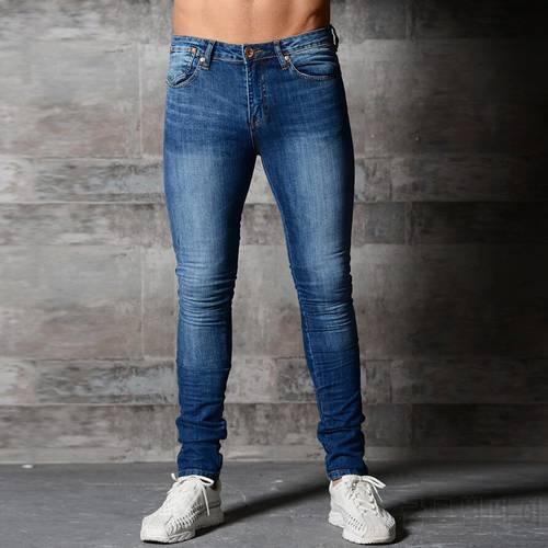 Skinny Jeans Men Black Classic Hip Hop Stretch Jeans Slim Fit Fashion Famous Brand Biker New Style Tight Jeans