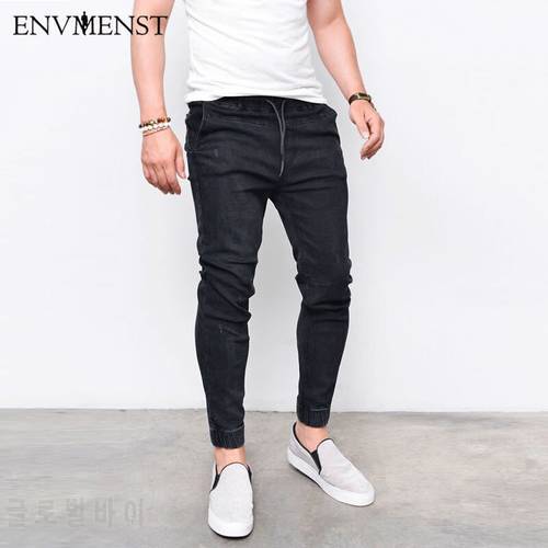 2019 Envmenst Fashion Men&39s Harem Jeans Men Washed Feet Shinny Denim Pants Hip Hop Sportswear Elastic Waist Joggers Pants