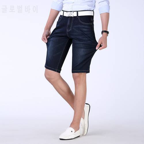 Plus Size 33 36 48 Summer Casual Men&39s Stretch Denim Shorts Male Thin Section Knee Length Shorts 8XL Casual Jeans Short for Men