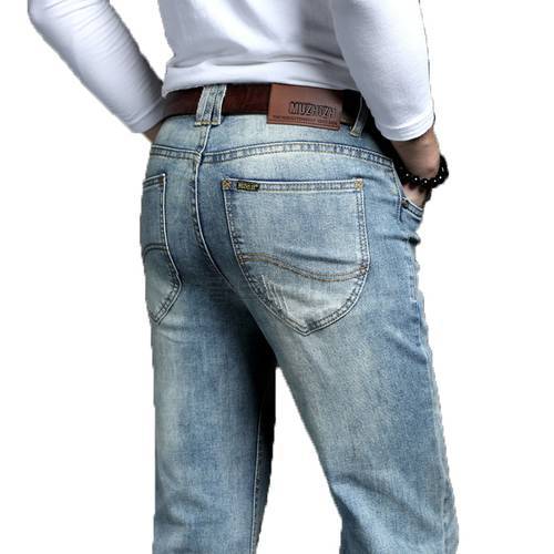 Cowboy Vintage Bule Men Jeans New Arrival 2022 Fashion Stretch Classic Denim Pants Male Designer Straight Fit Trouser Size 38 40