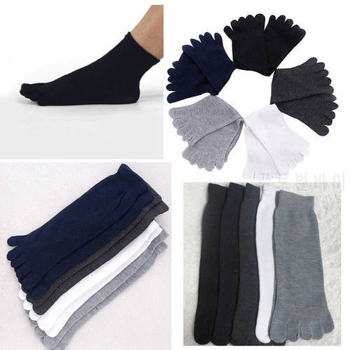 1Pair Men Breathable Comfortable Compression Comfort Five Finger Toe Ankle Socks