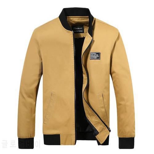 2020 Men Jacket Casual Cotton Washed Retro College Baseball Workwear Business Black Vintage Coat Male Spring Autumn Jacket Men