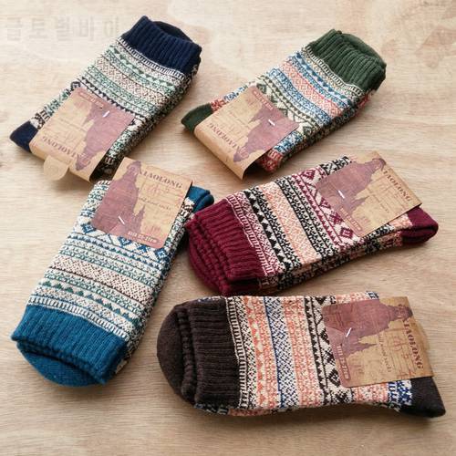 PEONFLY Autumn Winter Man Wool Nation Male happy mens novelty long Socks men funny cotton 5PAIRS/LOT