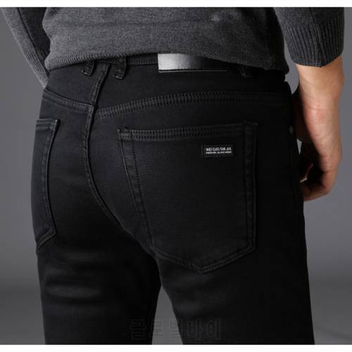 Brands Jeans Trousers Men Clothes Black Elasticity Skinny Jeans Business Casual Male Denim Slim Pants Classic Style 2018 New