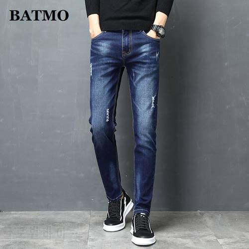 Batmo 2022 new arrival high quality casual slim elastic black jeans men,men&39s pencil pants,skinny jeans men 1018