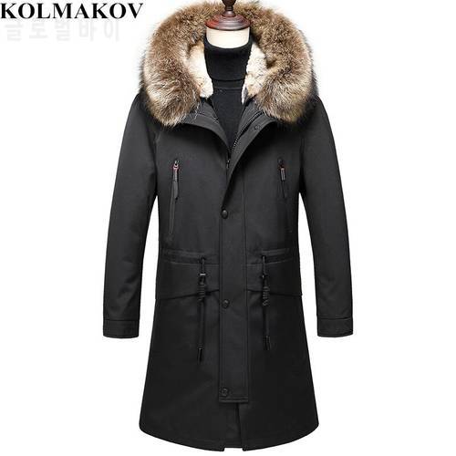 KOLMAKOV Winter Down Coats Mens Thicken Parka Jackets Dress Men Detachable Fluff Liner Overcoat Parkas M-3XL Warm Outwear Male