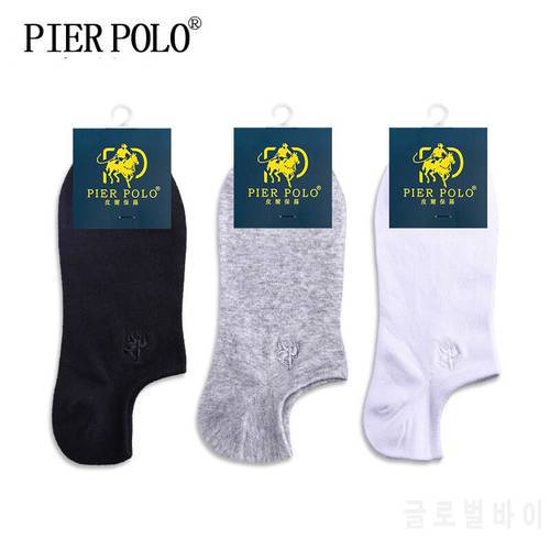 PIER POLO Men Socks Brand Fashion Casual Socks Men Cotton Socks Embroidery skarpetki Summer Socks Breathable calcetines