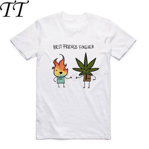 2019 S-XXX Men Funny Print Smoke Weed Printed White T-shirt Short sleeve O-Neck Harajuku Streetwear Summer Casual Tshirt
