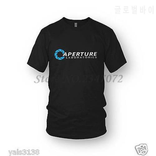 Portal T-Shirt Aperture Laboratories MEN&39S The Cake Is A Lie Half Life brand tshirt new cotton tee-shirt