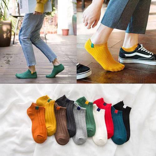 5 Pairs/lot 10 Men&39s Socks Summer Fashion Striped Cotton Boat Sock Slippers Short Ankle Socks Men Low Cut Invisible Sox Meias