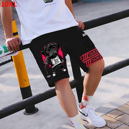 New fat brother plus size hip-hop mens basketball shorts animal printing plus size personality oversized shorts 6xl 7xl 9xl