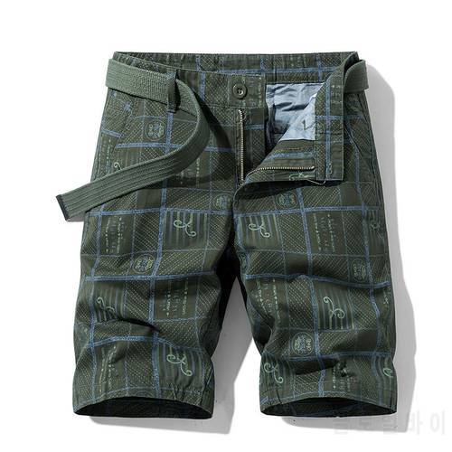 Men Shorts Plaid Beach Shorts 2022 Summer Mens Casual Camo Camouflage Shorts Military Short Pants Male Bermuda Cargo Overalls